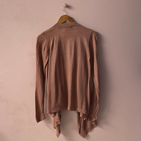 Forever 21 NWT Rose Pink Acrylic Waterfall Open-Front Cardigan Size M - Picture 2 of 11